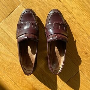 Burgundy Leather Anthropologie Loafer in Size 7